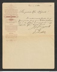 Nachlass Franz Steindachner, Brief von Josef Leiter an Franz Steindachner (08.05.1899), Inv.Nr. 296.01, Seite 1